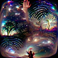 a person is standing in front of a tree